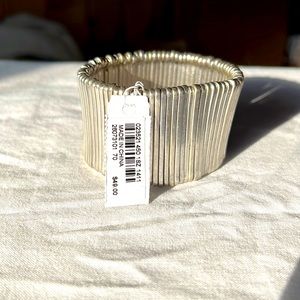 J Jill stretch silver toned bracelet